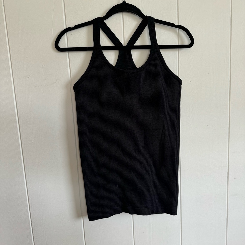 lululemon athletica Black Ribbed Cross-Back Tank